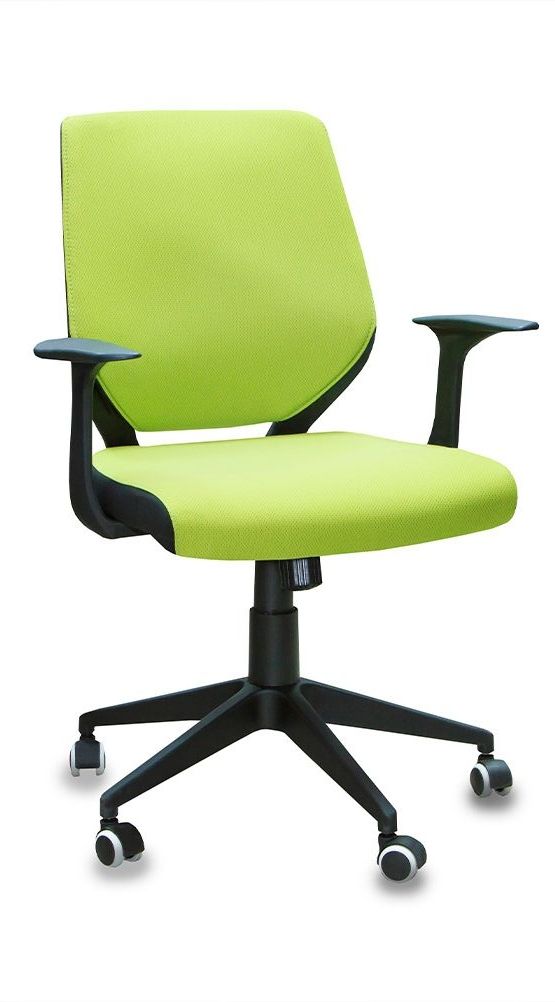 Ein grüner Bürostuhl